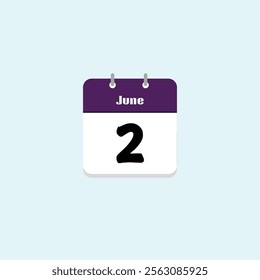 June 2nd: Calendar Date Illustration