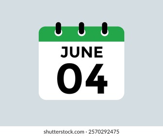 June 4 daily calendar icon 
