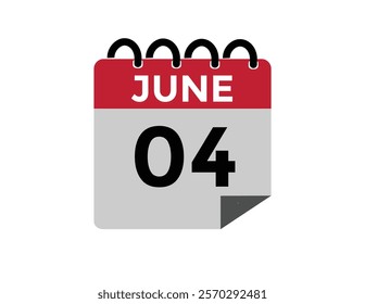 June 4 daily calendar icon 
