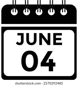 June 4 daily calendar icon 
