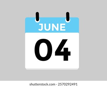 June 4 daily calendar icon 
