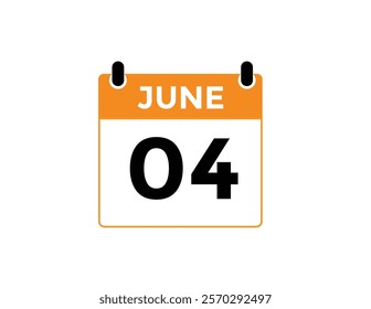 June 4 daily calendar icon 
