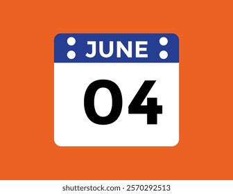 June 4 daily calendar icon 
