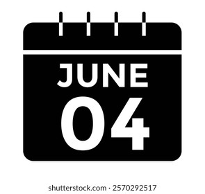 June 4 daily calendar icon 
