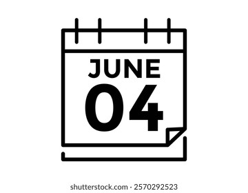 June 4 daily calendar icon 
