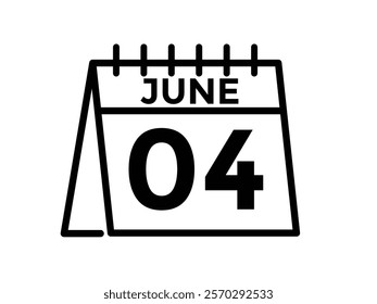 June 4 daily calendar icon 

