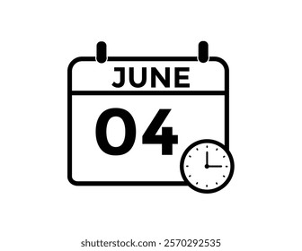 June 4 daily calendar icon 
