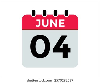 June 4 daily calendar icon 
