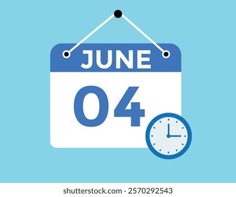 June 4 daily calendar icon 
