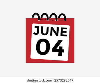 June 4 daily calendar icon 
