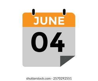June 4 daily calendar icon 
