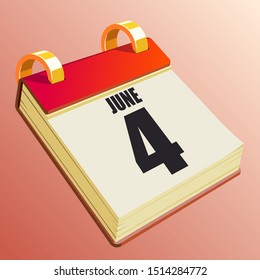 June 4 on Red Calendar