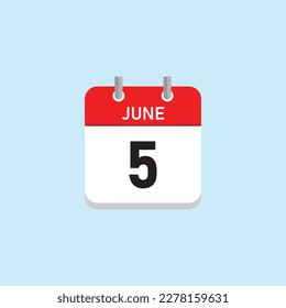 June 5 Concept Design. Vector Illustration.