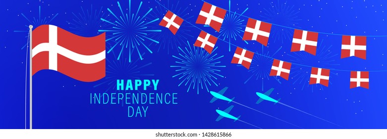 June 5 Denmark Independence Day Greeting Stock Vector (Royalty Free ...