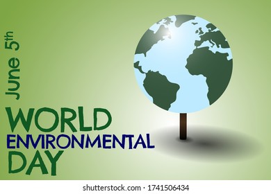 June 5 is World Environmental Day: Symbol Background to protect the Environment and Nature
