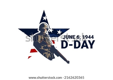 June 6, 1944. D-day, Normandy Landing vector illustration. Suitable for greeting card, poster and banner 