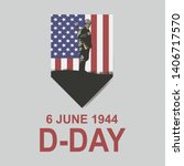 June 6, 1944. D-day vector illustration . Suitable for greeting card, poster and banner 
