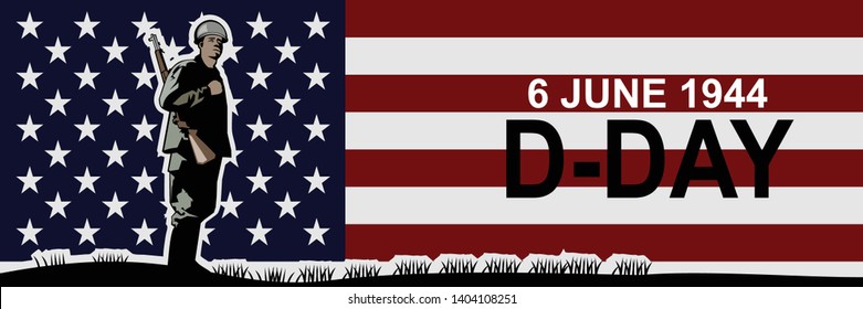 June 6, 1944. D-day vector illustration . Suitable for greeting card, poster and banner