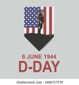 June 6, 1944. D-day vector illustration . Suitable for greeting card, poster and banner 