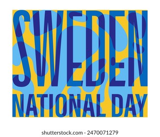 June 6, National Day. Happy Sweden National Day. Poster, banner, background. Vector illustration, EPS 10