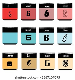 June 6th Calendar Designs: Twelve Variations