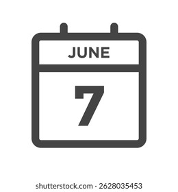 June 7 Calendar Day or Calender Date for Deadline or Appointment
