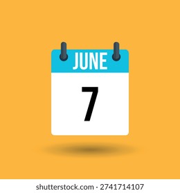 June 7 calendar page date number 7