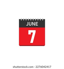 June 7 Concept Design. Vector Illustration.