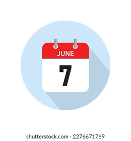 Diseño de concepto del 7 de junio. Ilustración vectorial.