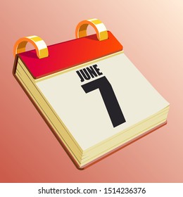 June 7 on Red Calendar