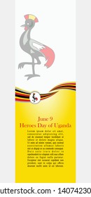 June 9, Heroes Day of Uganda  Vector Illustration. Suitable for greeting card, poster and banner 