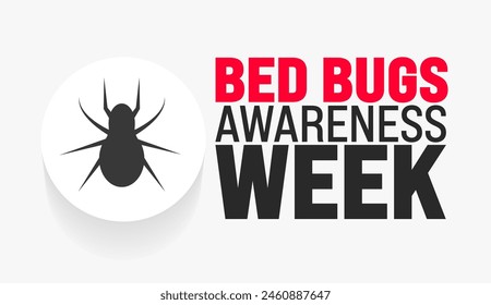 June is Bed bugs awareness week background template. Holiday concept. use to background, banner, placard, card, and poster design template with text inscription and standard color.