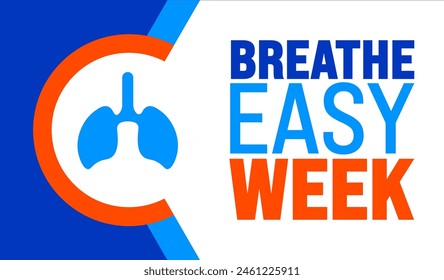 June is Breathe Easy Week background template. Holiday concept. use to background, banner, placard, card, and poster design template.