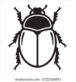 June bug illustration vector of a silhouette design