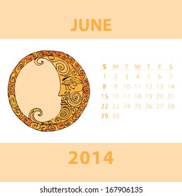 June- Calendar 2014