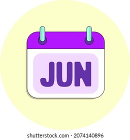 june calendar icon candy colors