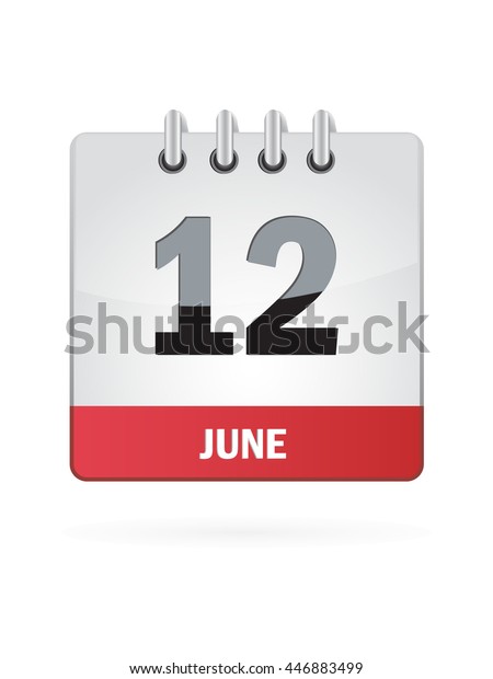 June Calendar Icon On White Background Stock Vector Royalty Free Shutterstock