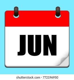 June Calendar icon.Vector illustration