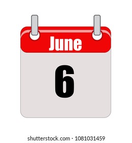 June calendar vector