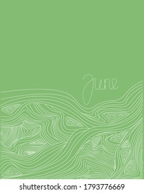 Calendario de junio en imagen vectorial
