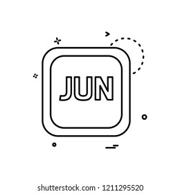 June Calender icon design vector