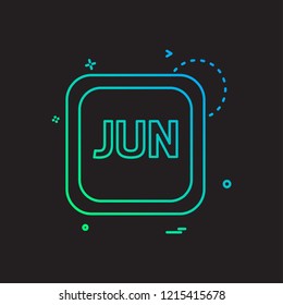 June Calender icon design vector
