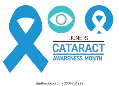 June is Cataract Awareness Month. Vector illustration Suitable for greeting card, poster and banner.