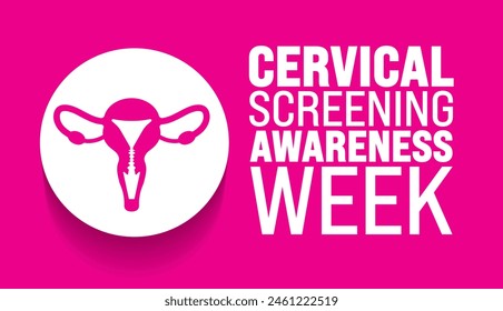 June is Cervical Screening Awareness Week background template. Holiday concept. use to background, banner, placard, card, and poster design template.