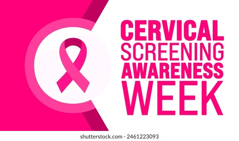 June is Cervical Screening Awareness Week background template. Holiday concept. use to background, banner, placard, card, and poster design template.