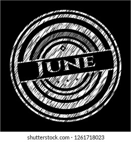 June with chalkboard texture