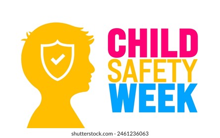 June is Child Safety Week background template. Holiday concept. use to background, banner, placard, card, and poster design template.