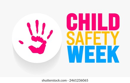 June is Child Safety Week background template. Holiday concept. use to background, banner, placard, card, and poster design template.