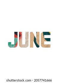 June Colorful Typography Text Banner Vector Stock Vector (Royalty Free ...