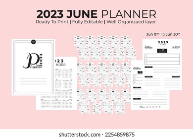 June Daily Kdp Planner 2023 